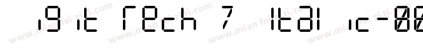 Digit Tech 7 Italic字体转换